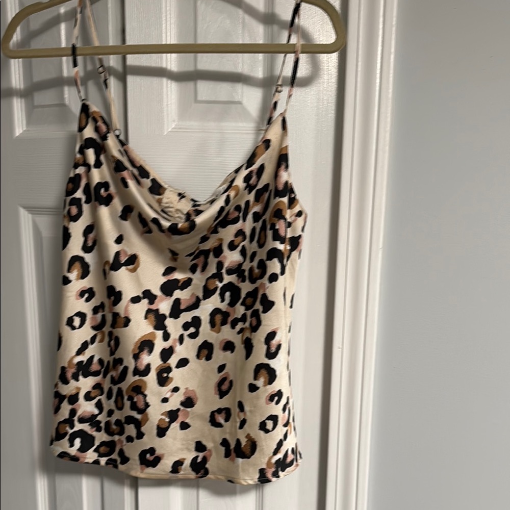 Francesca’s camisole with leapord print.